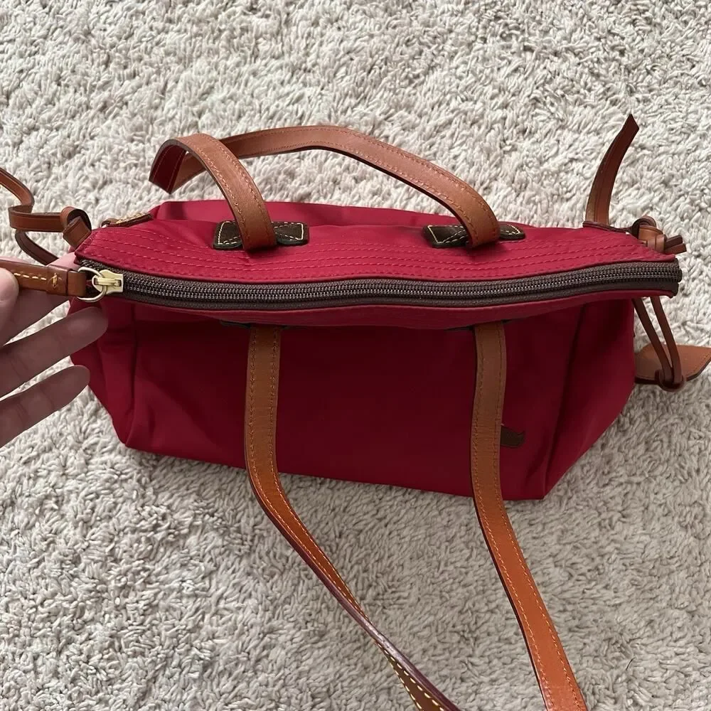Dooney & Bourke Vintage Betty Tote Dual Handle Satchel, Nylon w/Leather Accents